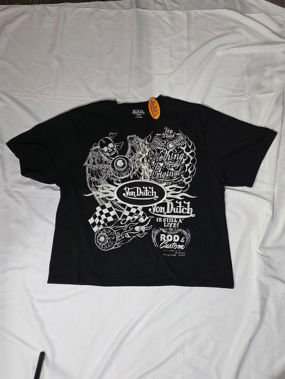 NWT Von Dutch Men's Graphic T-Shirt  Winged Skull Flying Eyeball